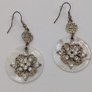 Vintage Mother Of Pearl Earrings